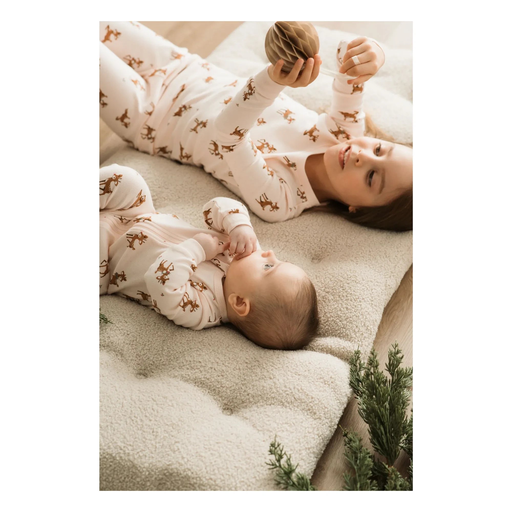 Petit Lem - Ayaklı Pijama Rennes Organik Pamuk | Soluk Pembe