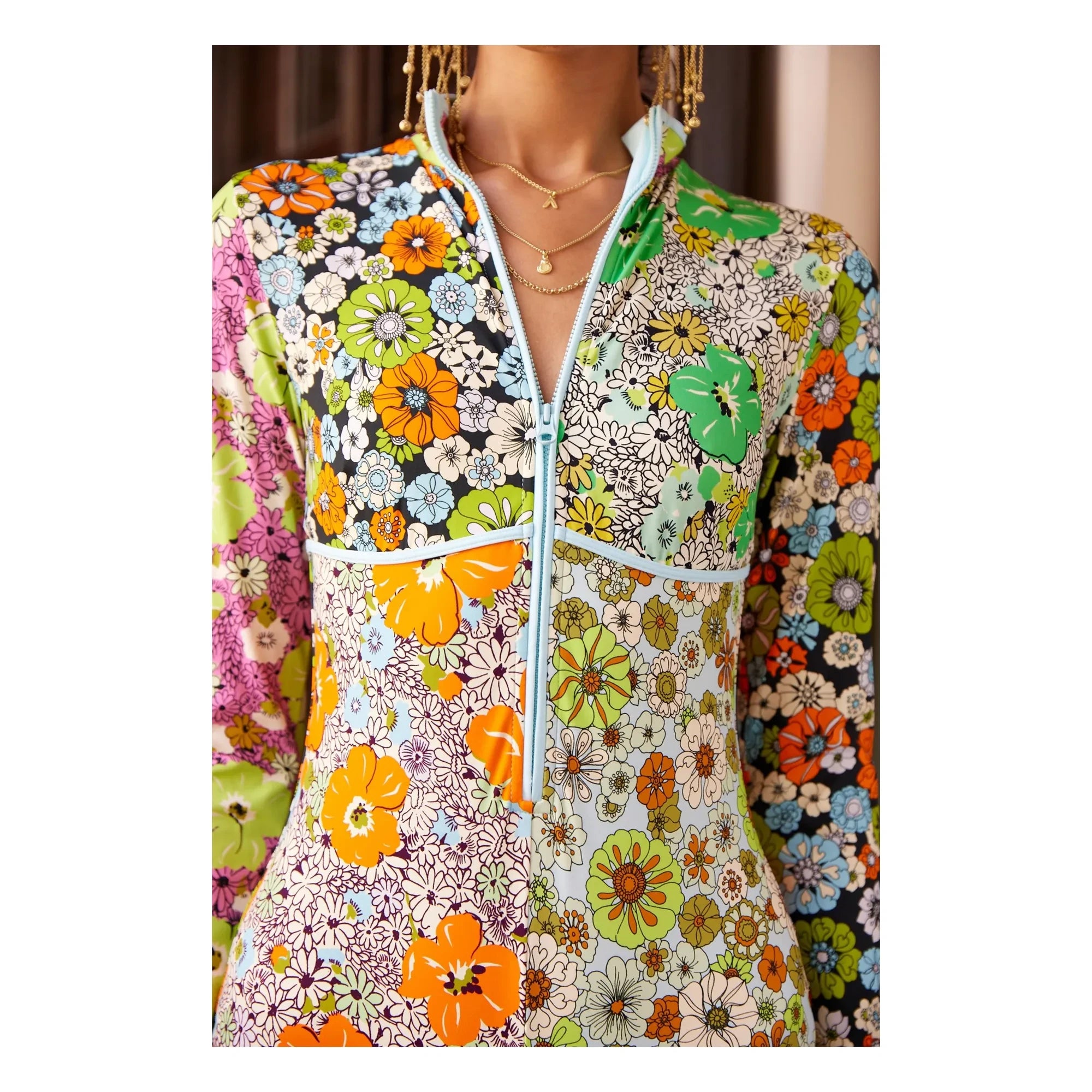 Alémais - Orange Blossom Geri Dönüştürülmüş Lifler 1 Parça Jersey | Açık mavi