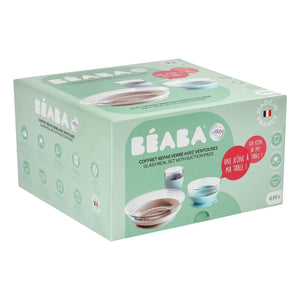 Béaba - 3 Parça Cam Yemek Seti | Mavi