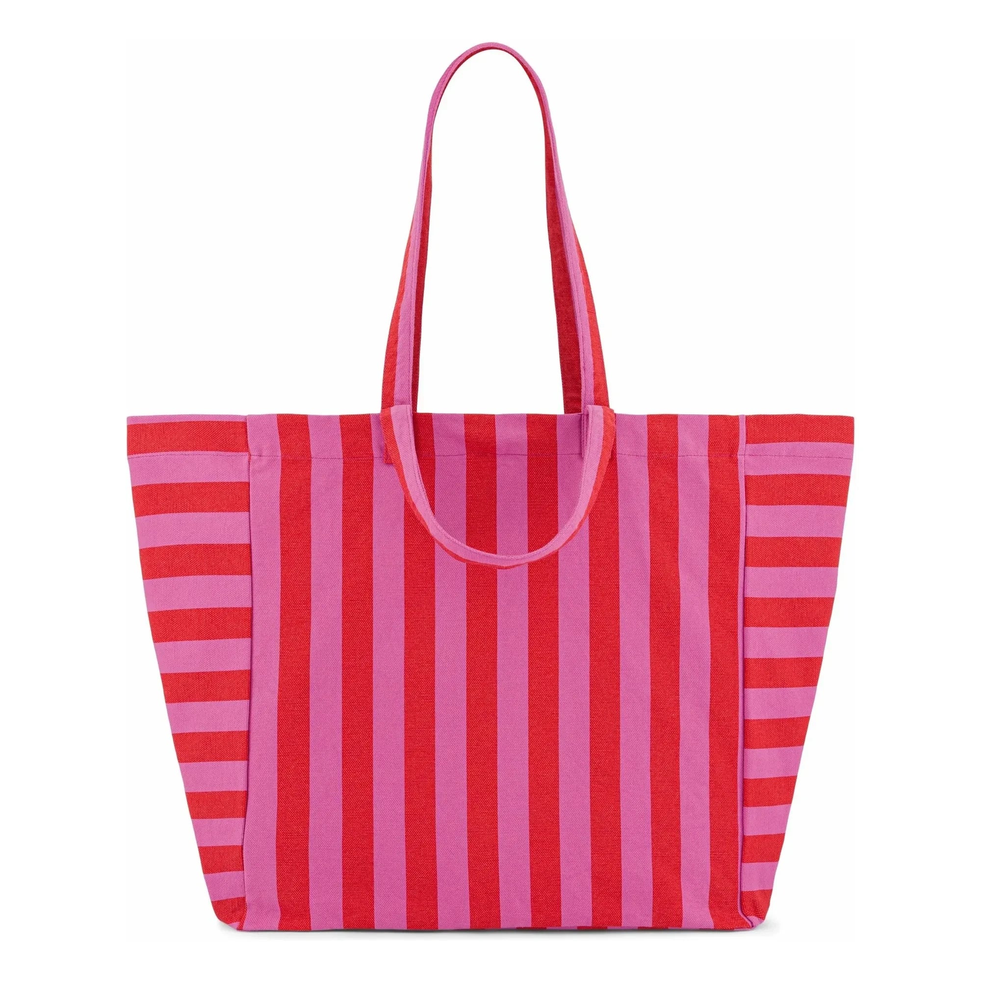 Rose in April - Elisa çizgili tote çanta | Pembe
