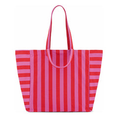 Rose in April - Elisa çizgili tote çanta | Pembe
