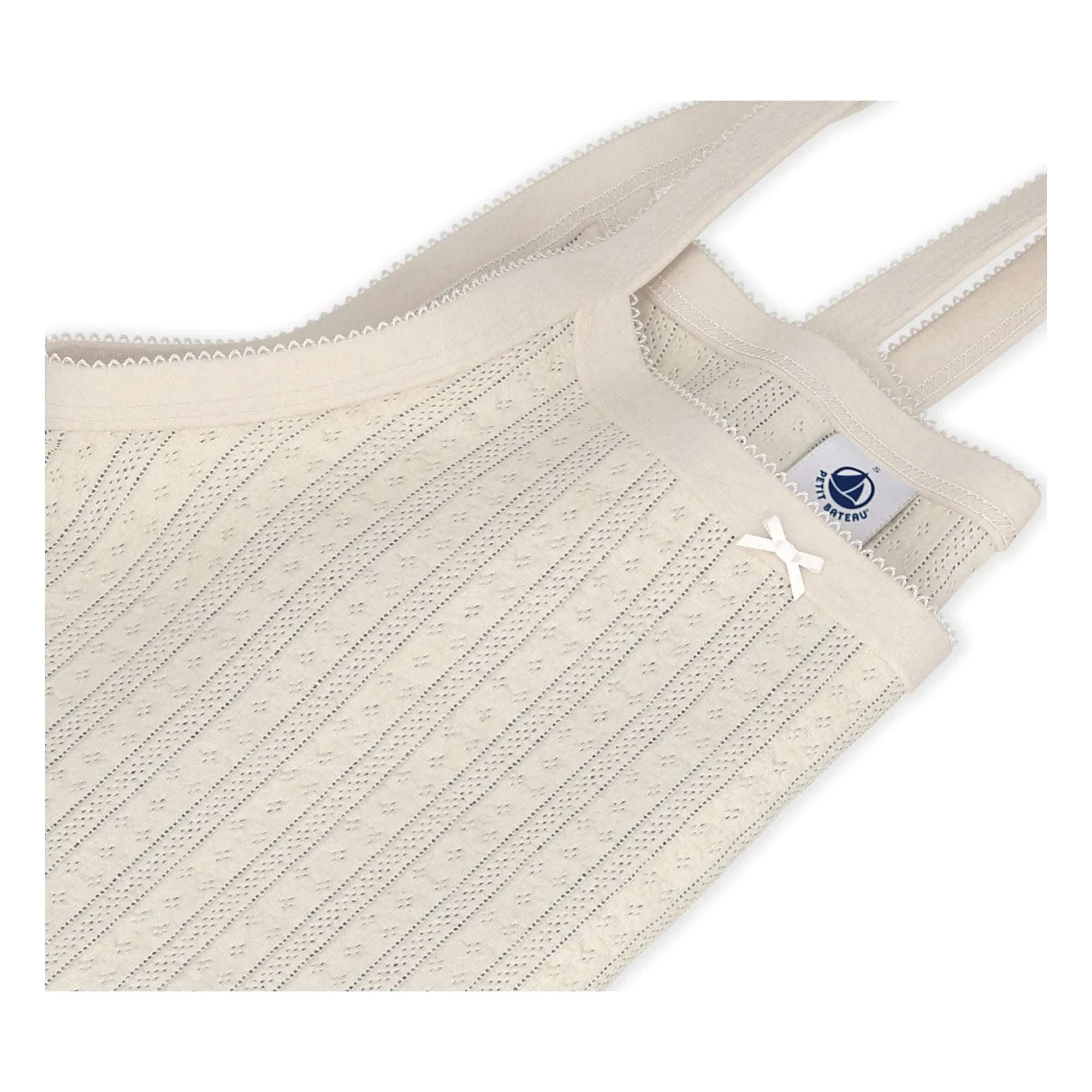 Petit Bateau - Ajurlu atlet | Ecru