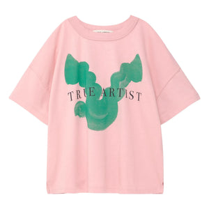 True Artist - T-shirt N°1 Kuş Organik Pamuk | Soluk Pembe