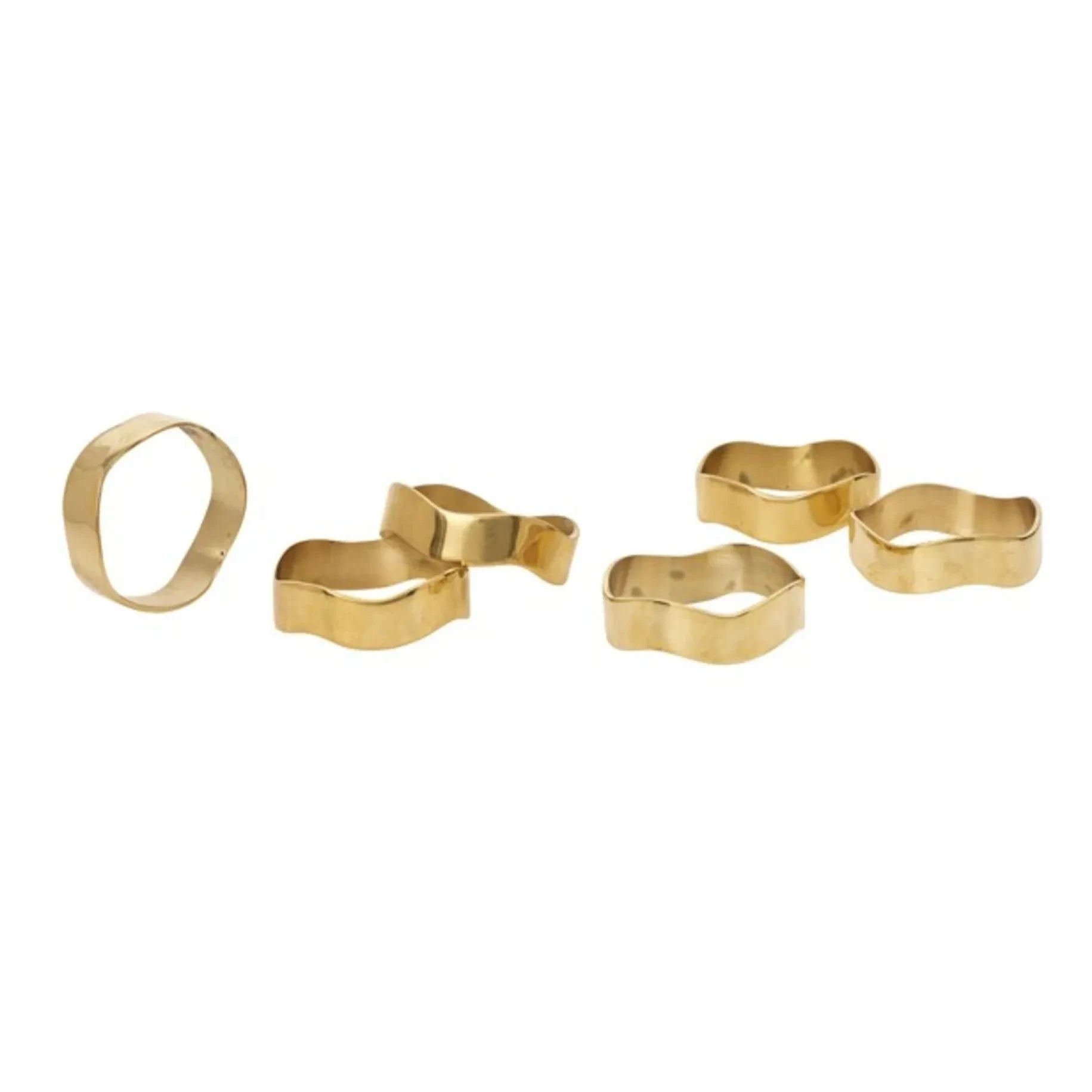 Broste Copenhagen - Zina peçete halkaları - 6’lı Set | Altın