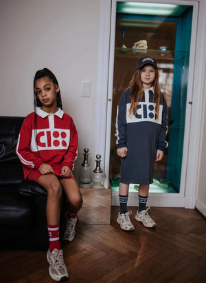 Cos I Said So - Logo Detaylı Organik Pamuklu Polo Elbise | Gri