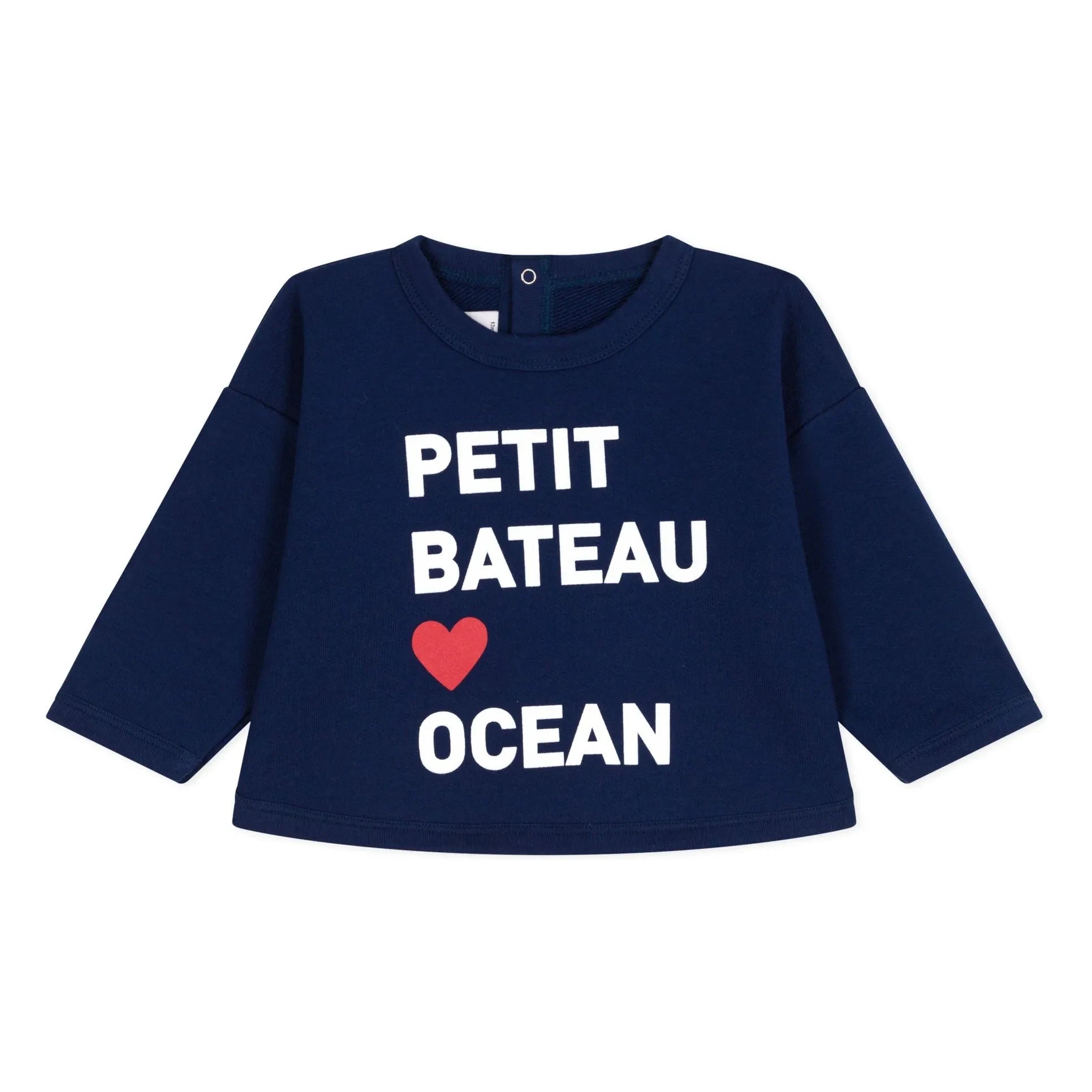 Petit Bateau - Bavarto organik pamuklu sweatshirt | Lacivert