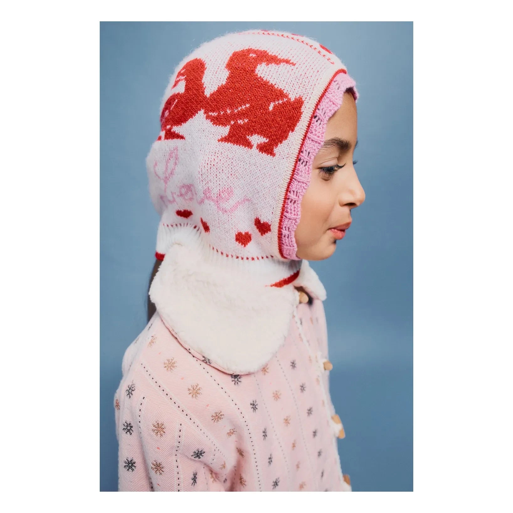 Bebe Organic - Love Yün Balaklava | Pembe