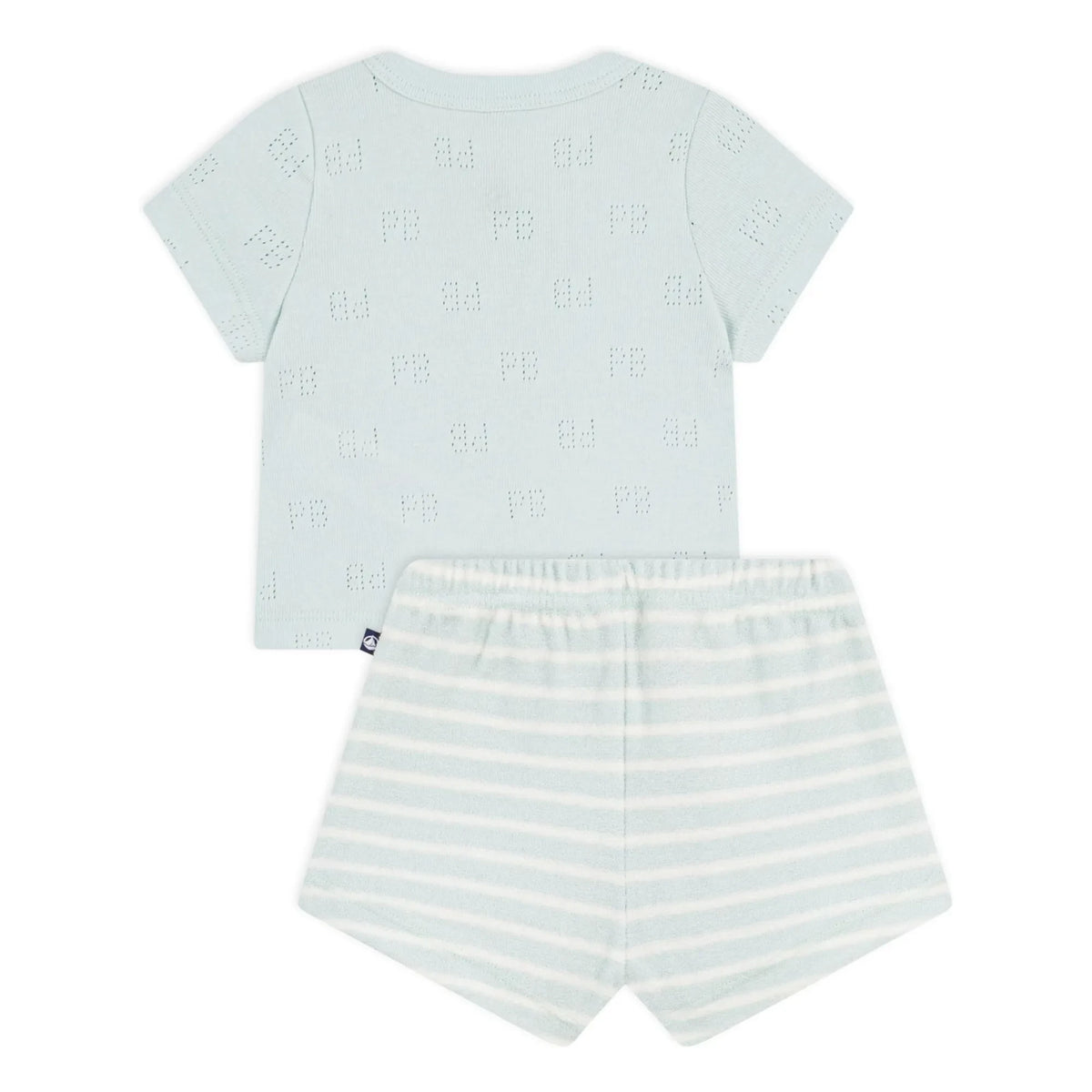 Petit Bateau - Organik Pamuklu Havlu Üst ve Şort Takımı | Turkuaz