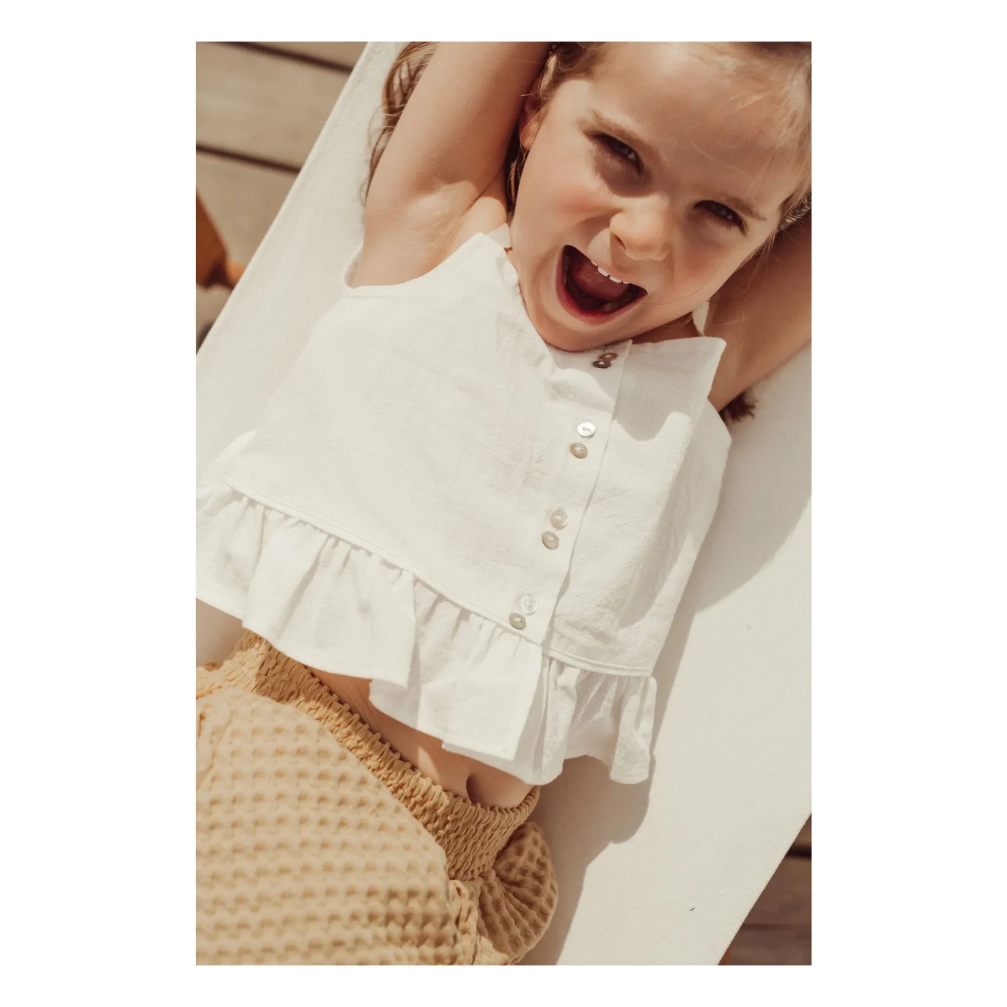 THE LiTTLE POETS - Rosalia Organik Pamuk Crop Top | Beyaz