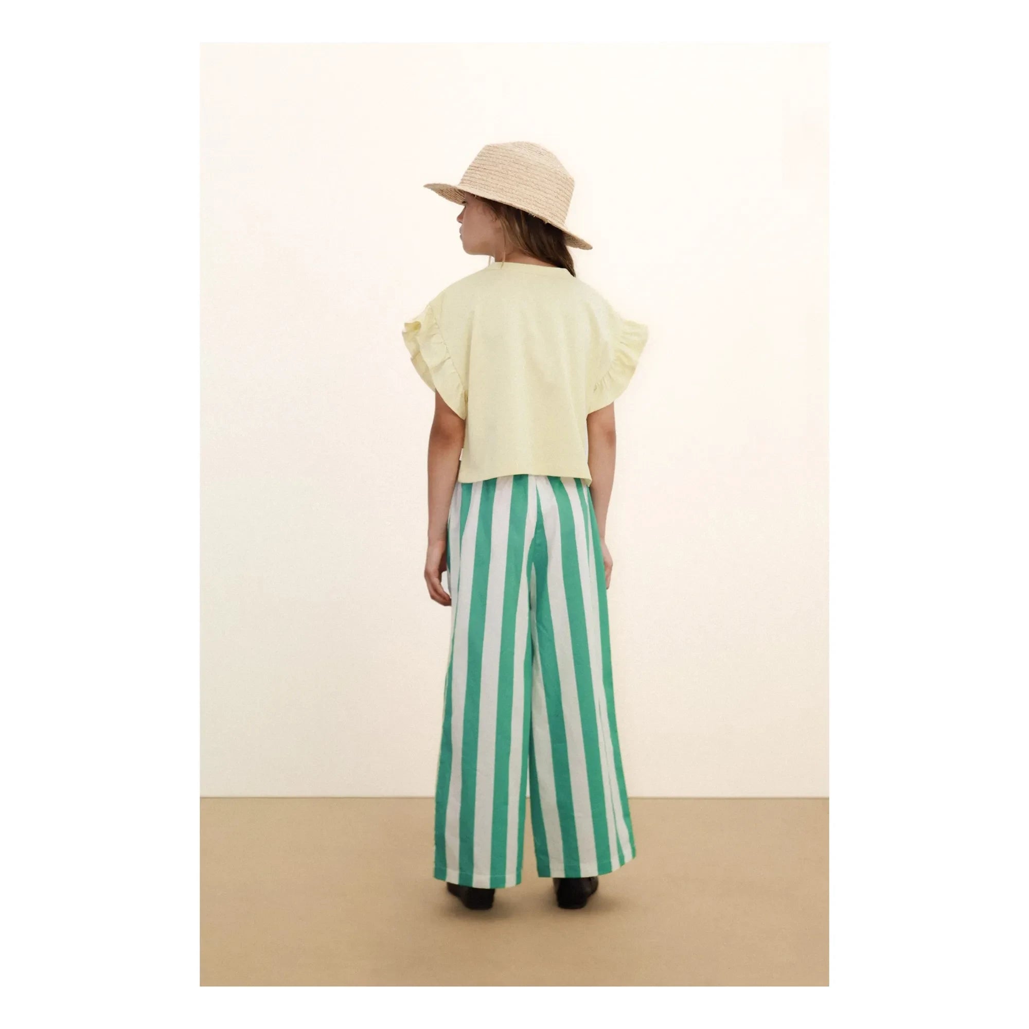 Tinycottons - Yeşil Küçük Çizgili Pantolon