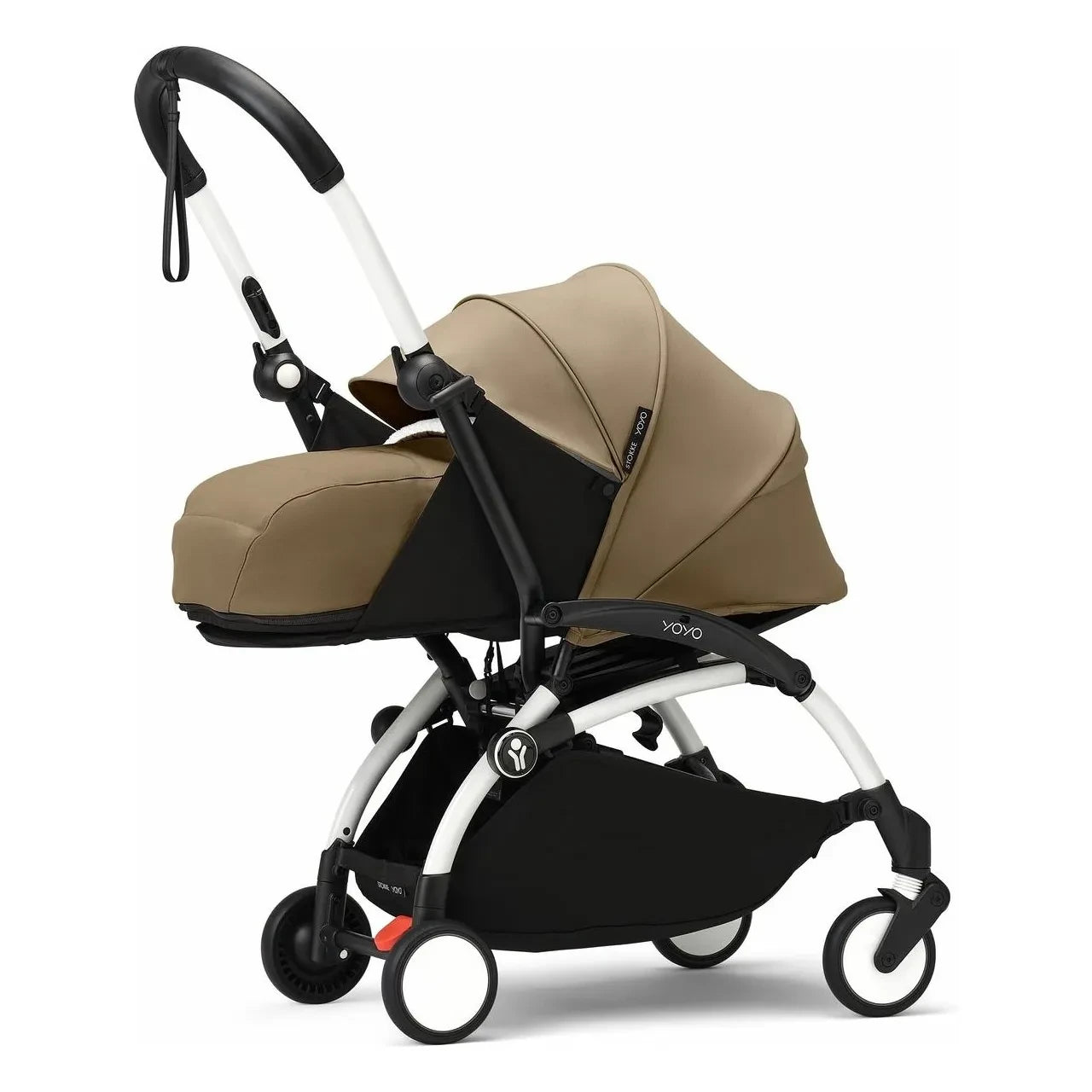 Stokke® - YOYO³ 0+ yenidoğan bebek arabası Beyaz çerçeve | Toffee