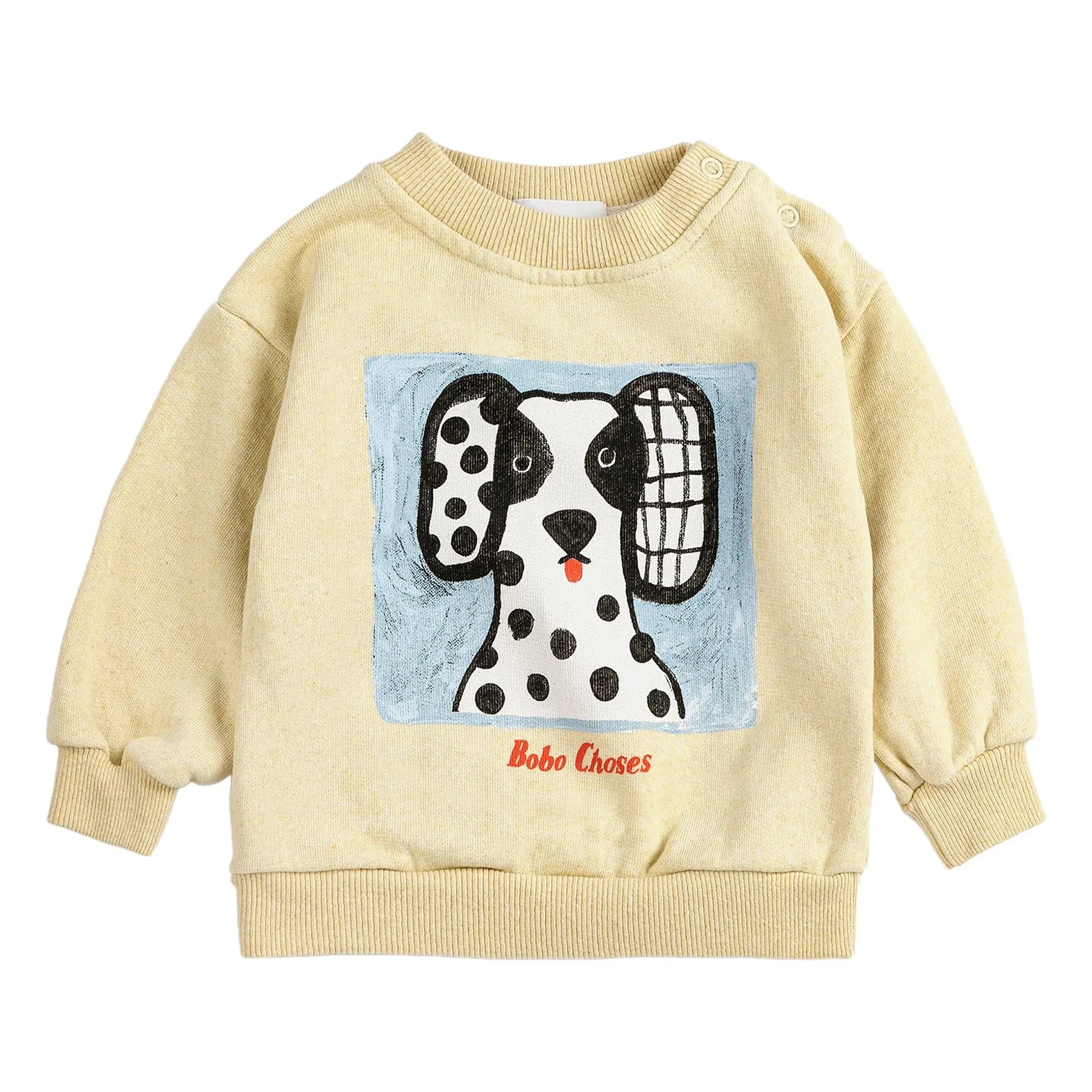 Bobo Choses - Dalmaçyalı organik pamuklu bebek sweatshirt | Sarı