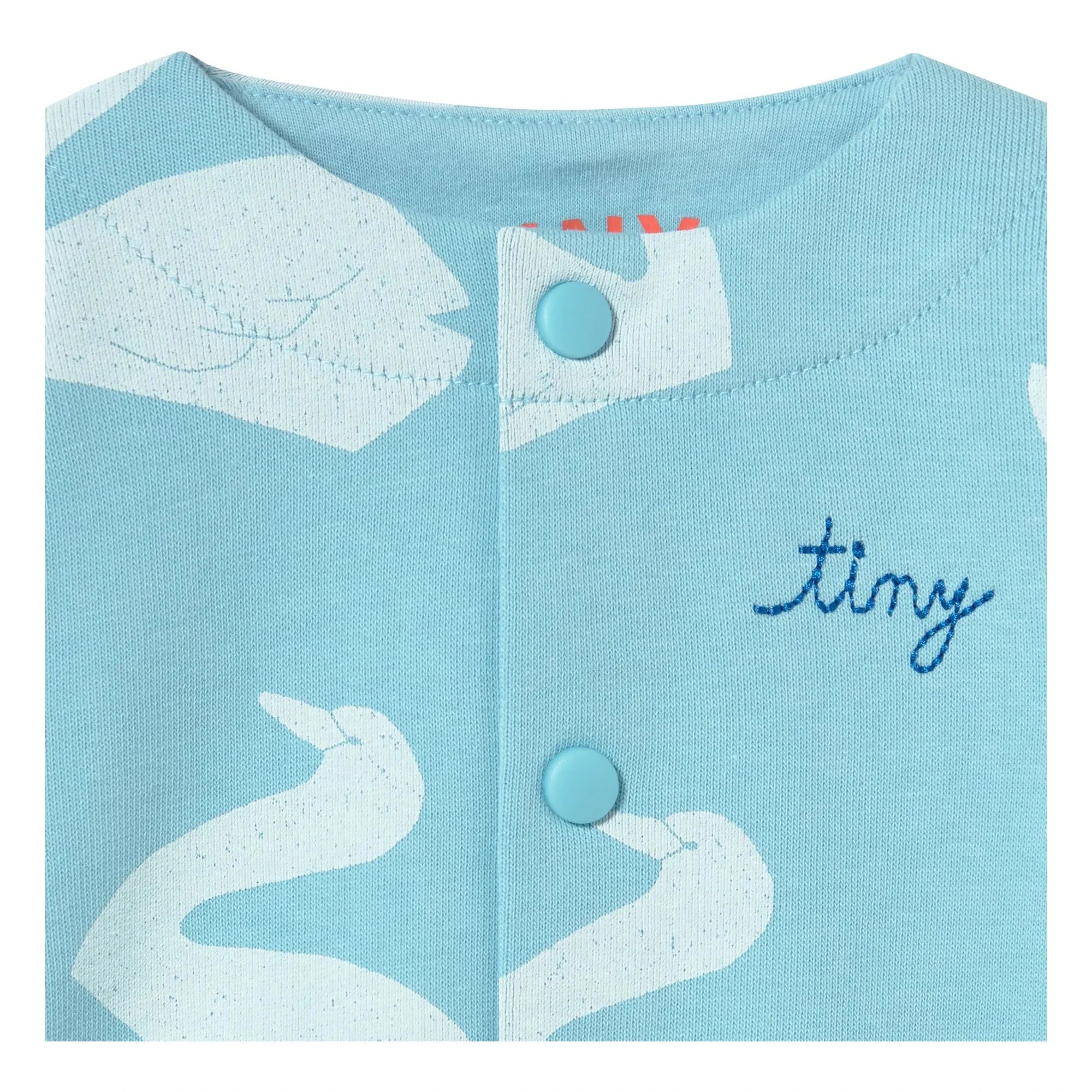 Tinycottons - Organik Pamuklu Kuğu Ceket | Açık mavi