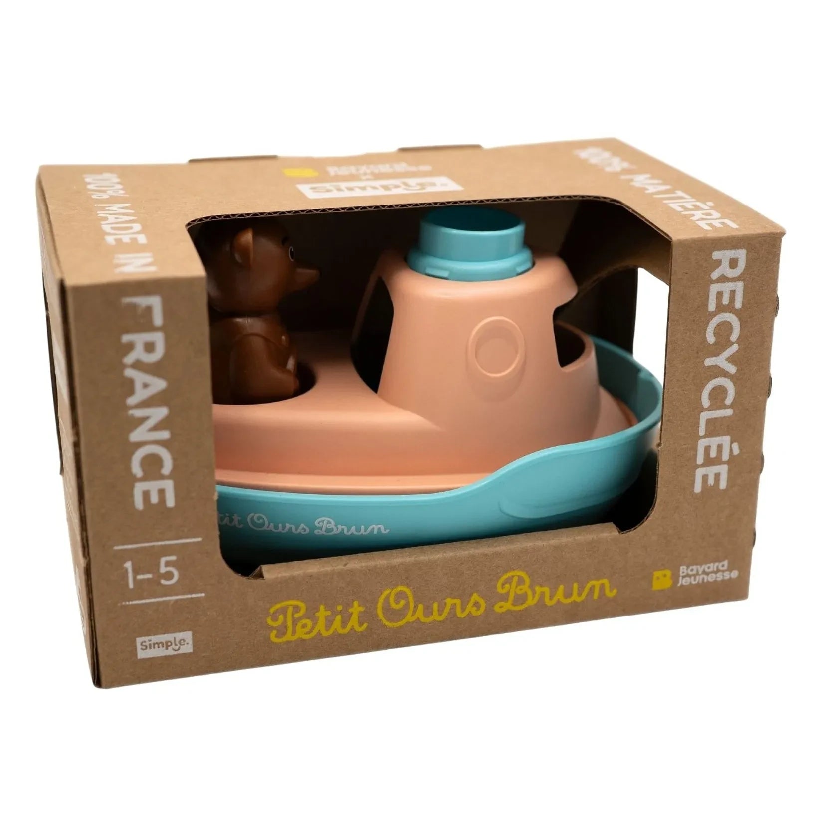 Simple - Bath boat - Küçük Kahverengi Ayı x Tekli | Mavi