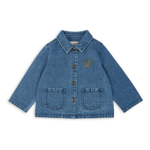Konges Sløjd - Denim Magot Cheetah Organik Pamuk Ceket | Mavi