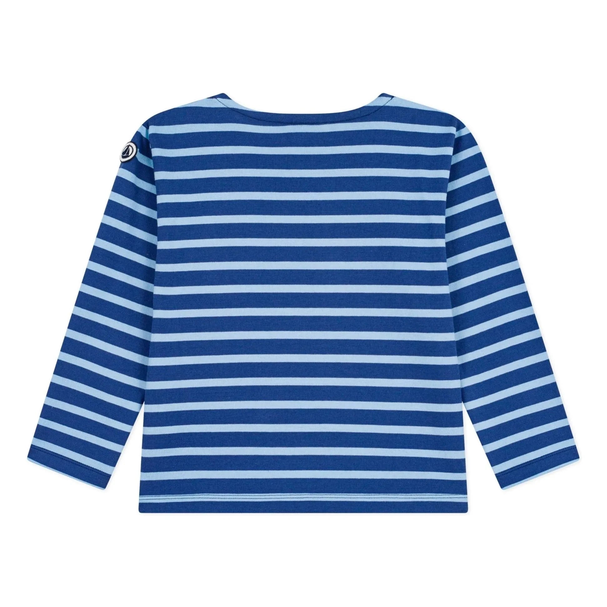 Petit Bateau - Marinière rozetli Tişört | Mavi