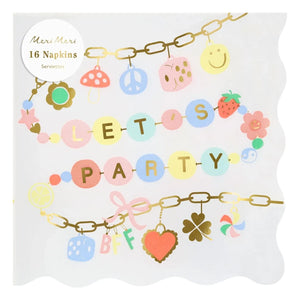 Meri Meri - Charm Party kağıt peçeteler - 16'lı Set