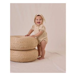 Quincy Mae - File romper | Ekru