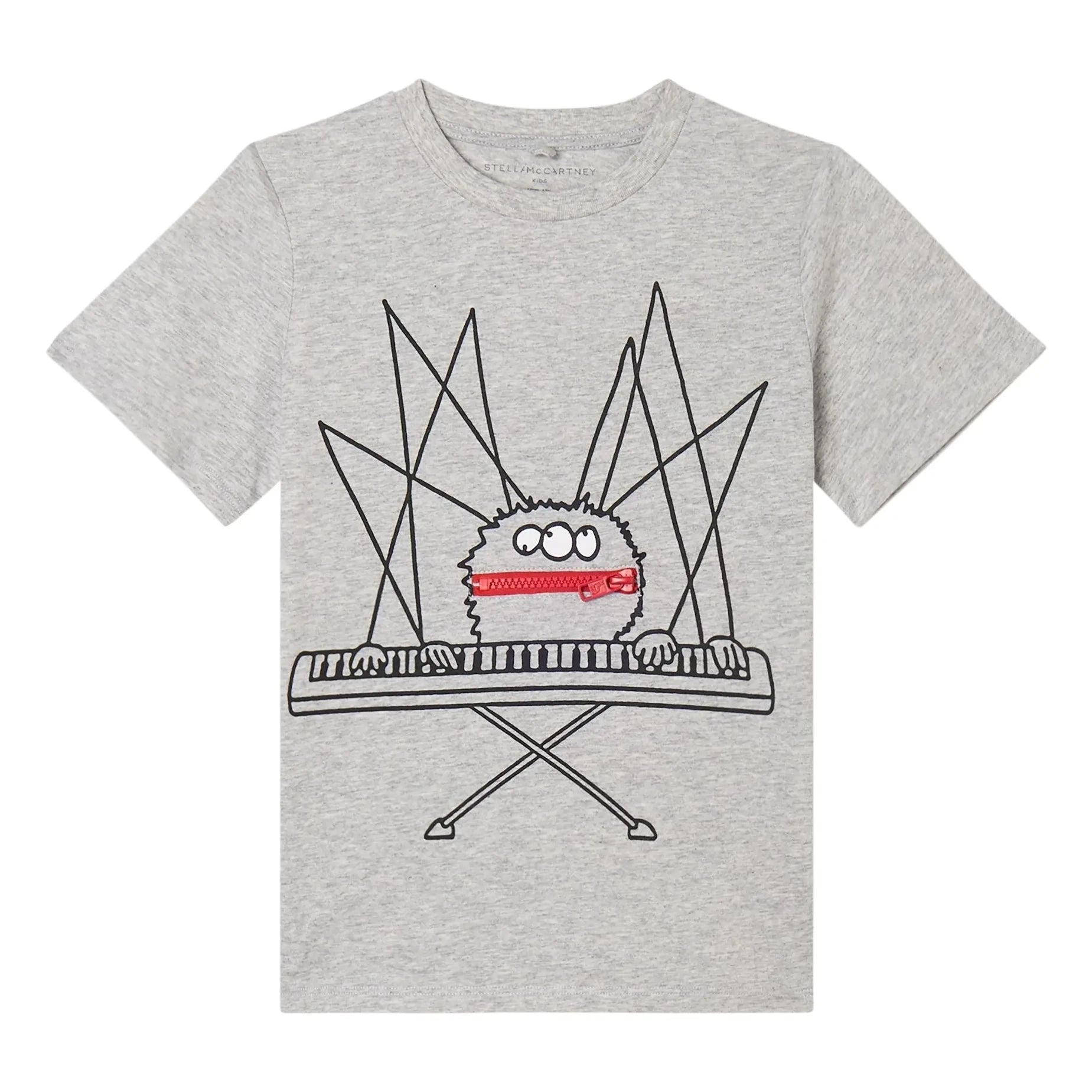 Stella McCartney Kids - Piyano Tişörtü Organik pamuk | Gri