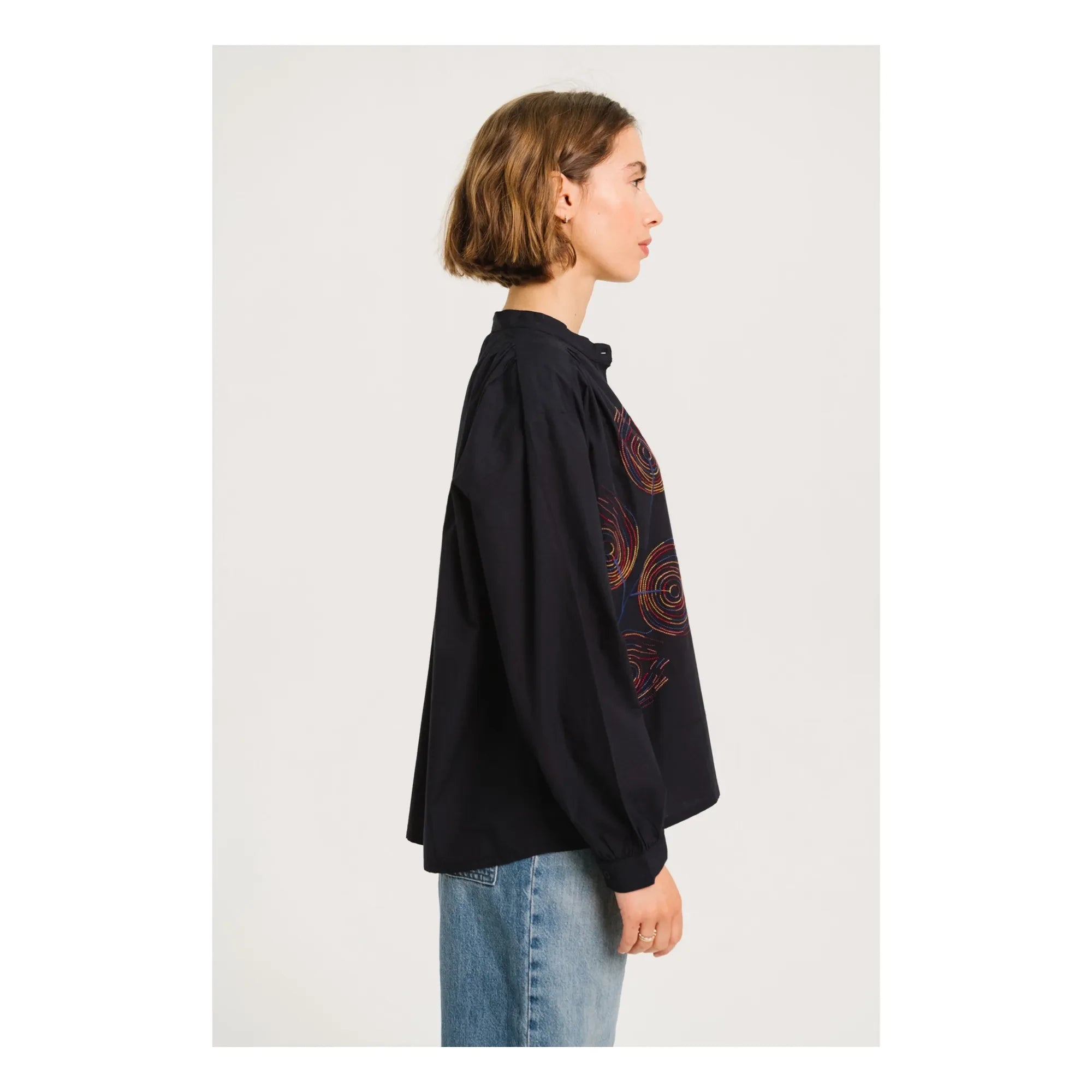Sacrécoeur - Ella Broderies bluz | Mavi