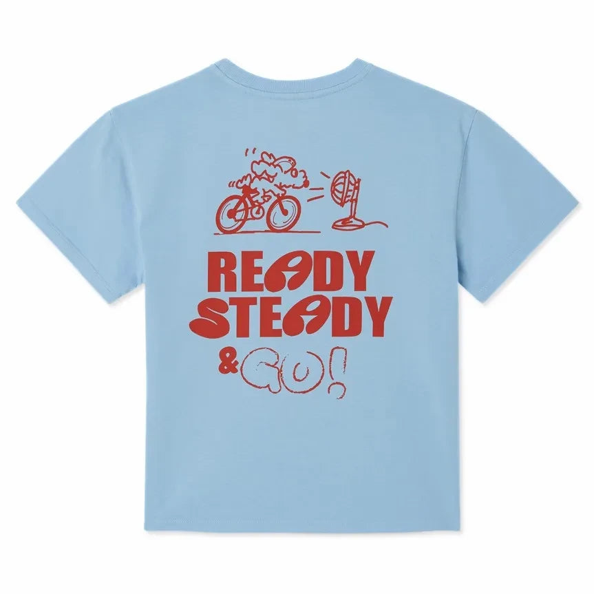 American Vintage - Fizvalley Ready Steady تيشيرت | أزرق فاتح