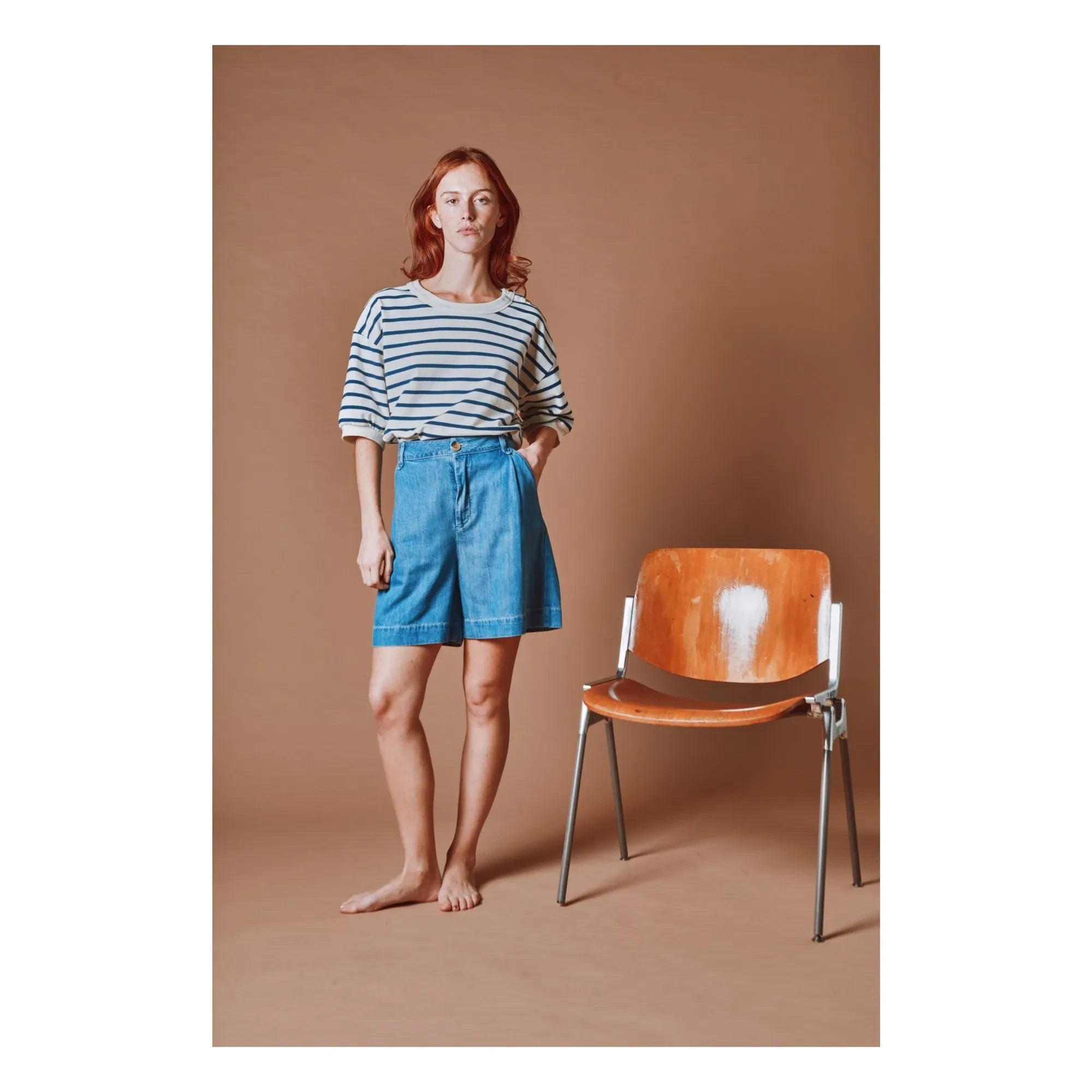 Emile et Ida - Sailor Çizgili Organik Pamuk Sweatshirt | Lacivert