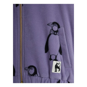 Mini Rodini - Penguins Fermuarlı Sweatshirt Geri Dönüştürülmüş Elyaf | Mor