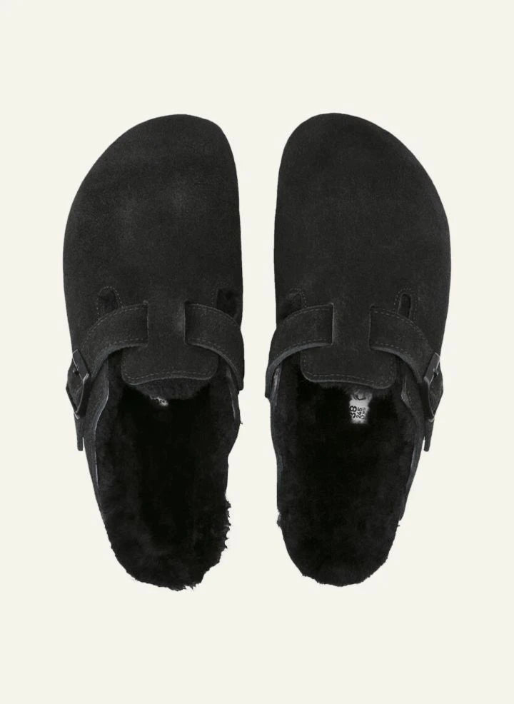 BIRKENSTOCK - صندل بوسطن المصنوع من الوبر - مجموعة البالغين | أسود
