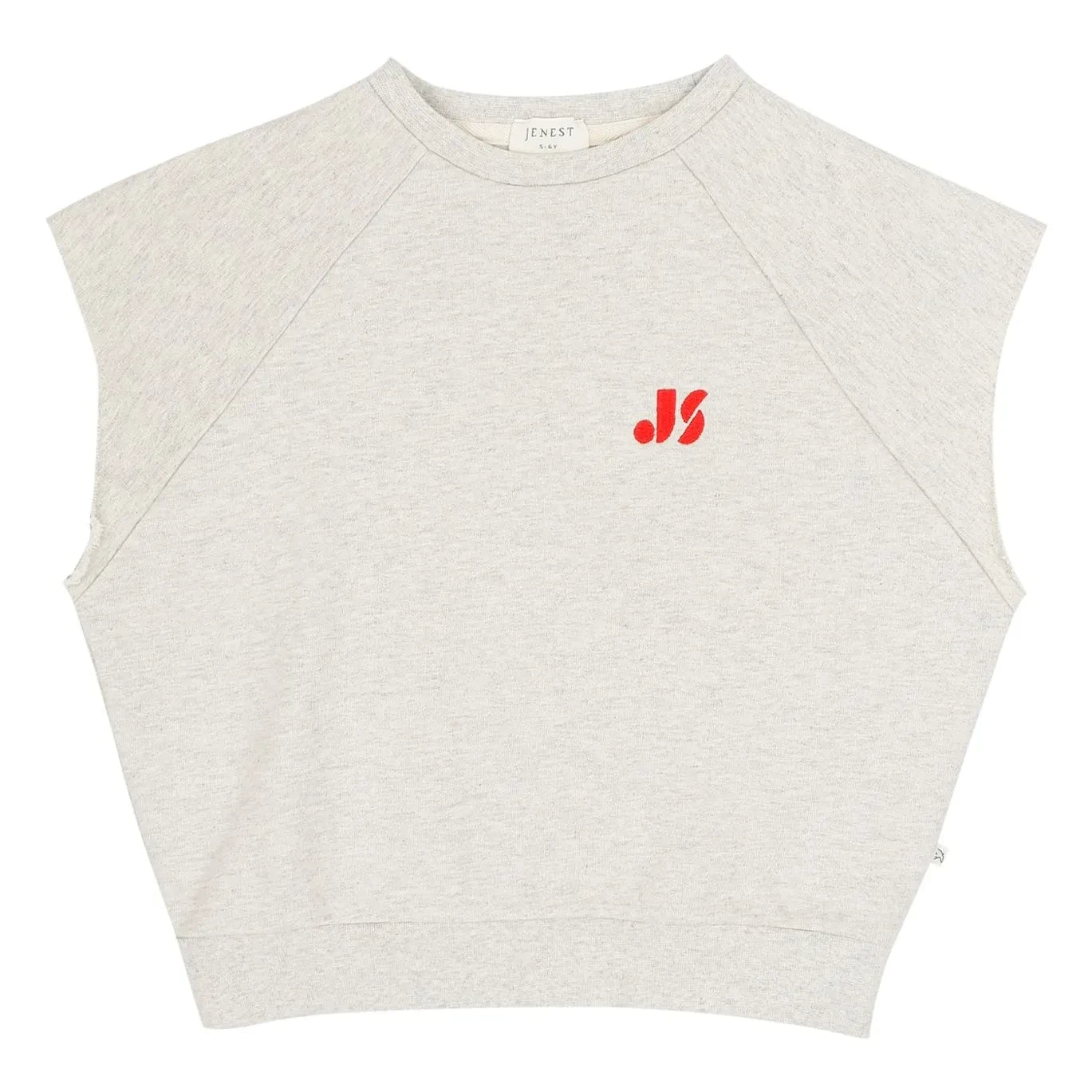 Jenest - Joey 21 organik pamuklu kolsuz sweatshirt | Açık gri