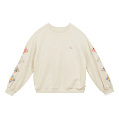 a.p - Nakışlı Organik Pamuklu Sweatshirt | Kum
