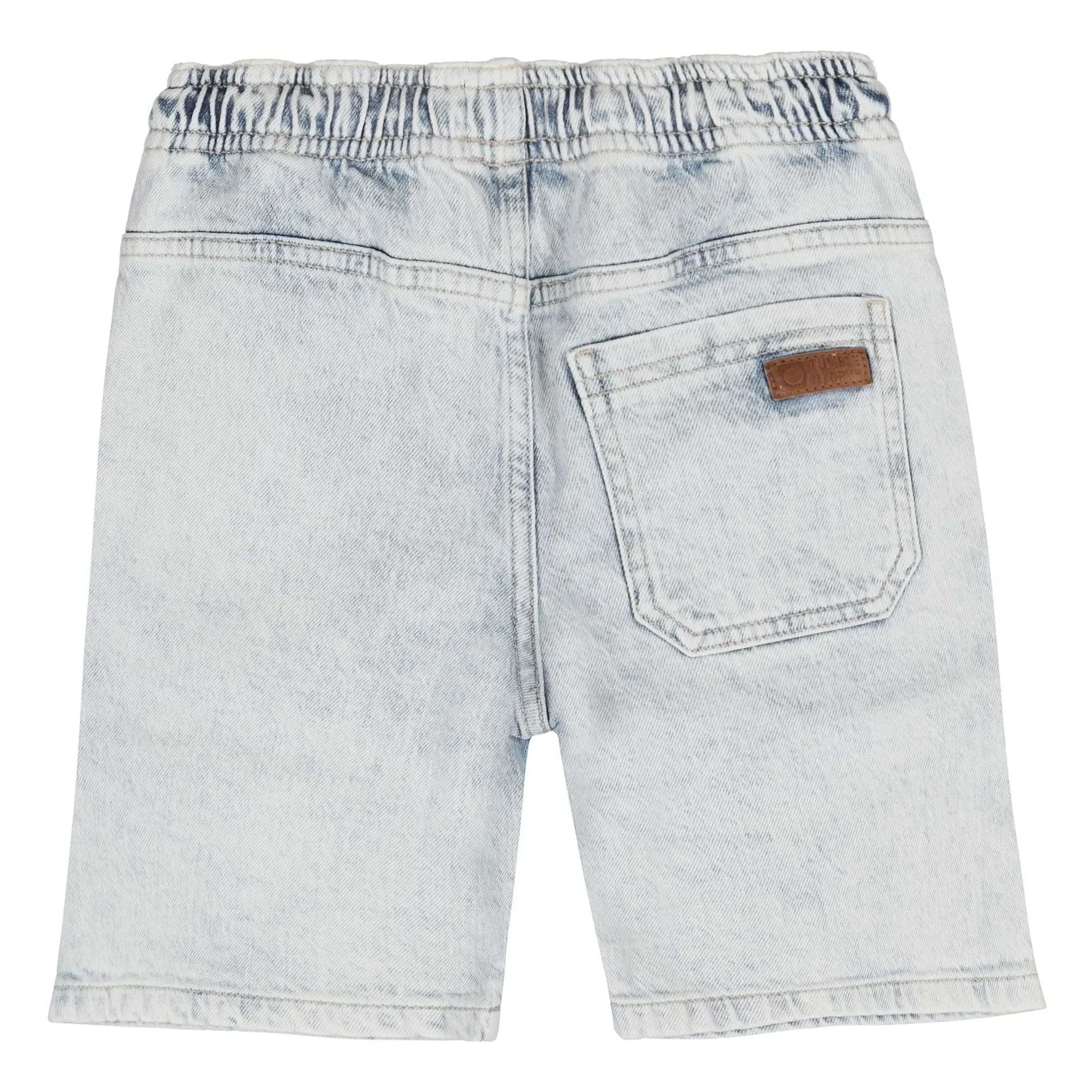 Tumble N'Dry - Juan Denim Kordonlu Şort | Yıkanmış mavi