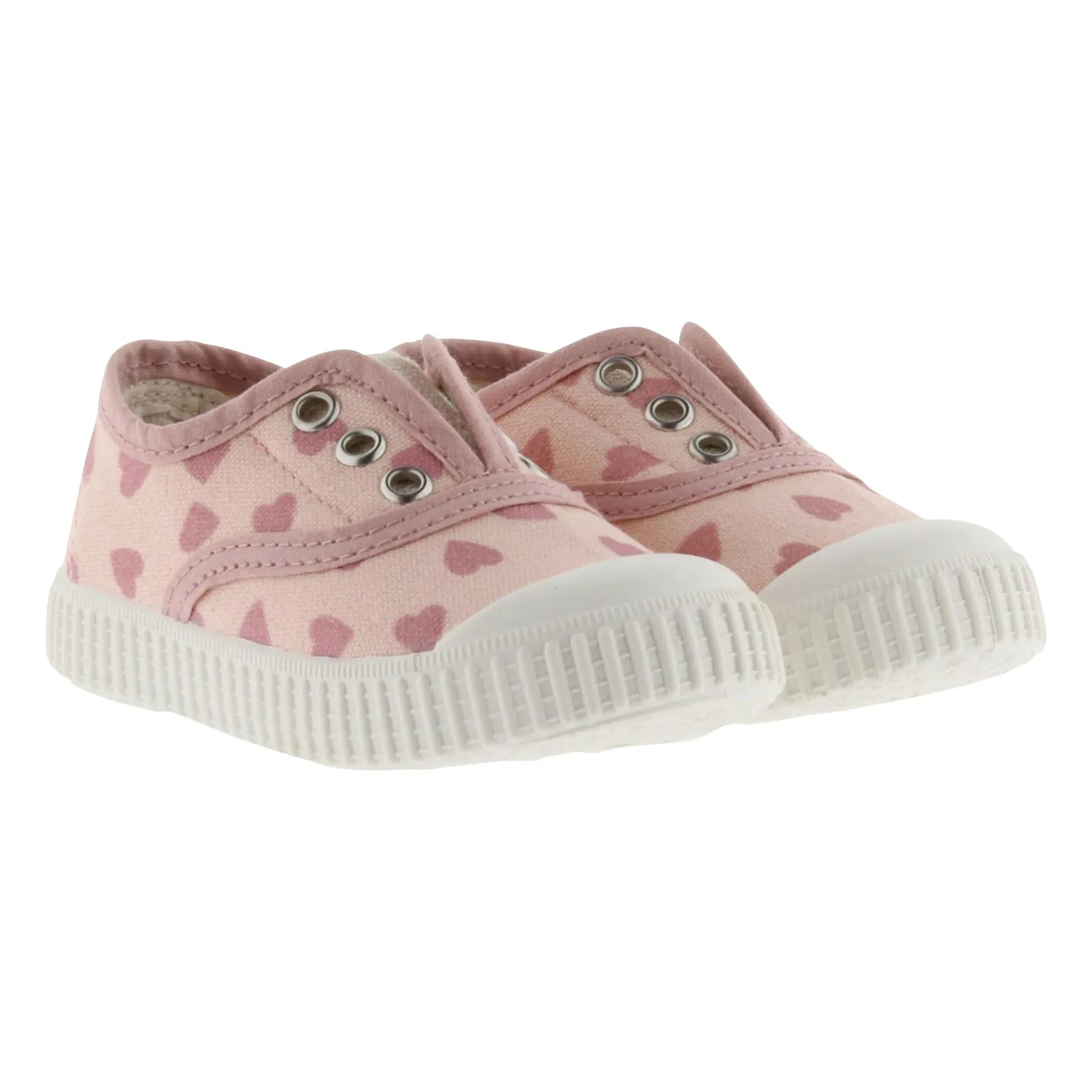 Victoria - Elastico Lona Hearts Sneakers | Toz Pembe