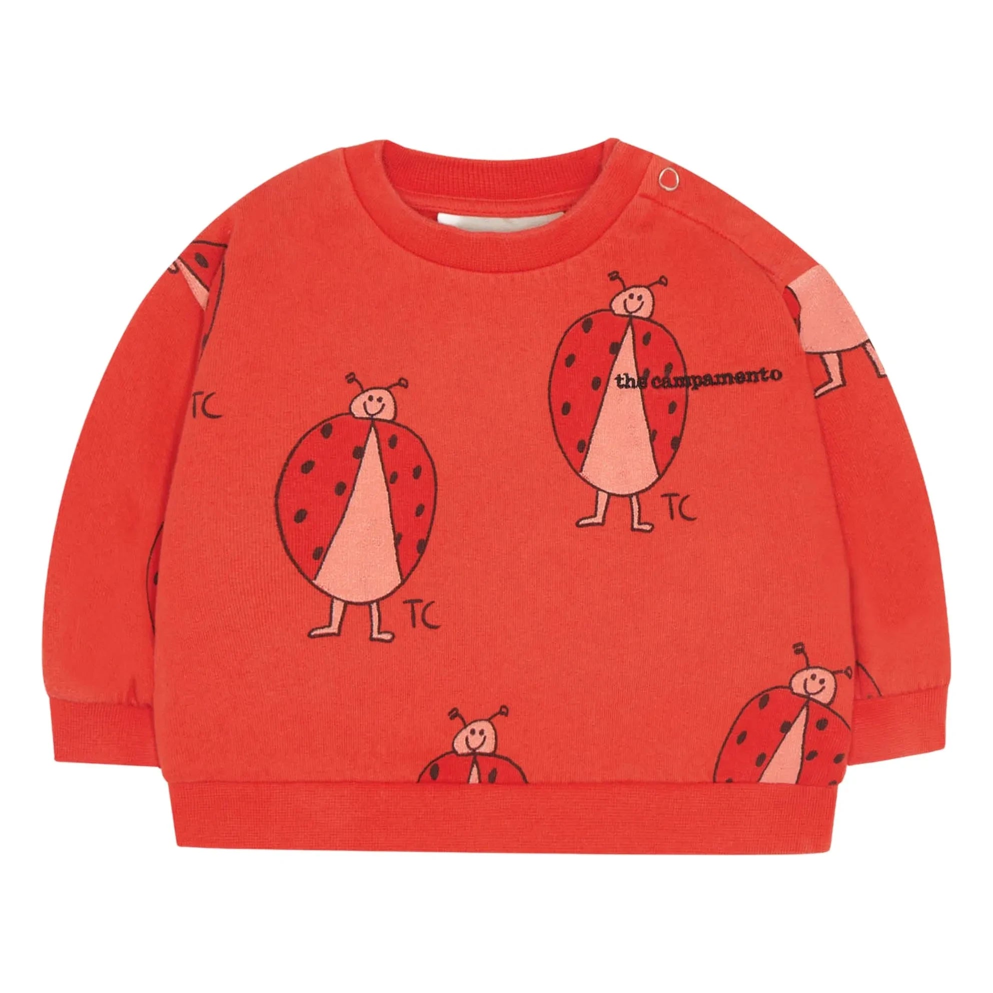 The Campamento - Kız Bebek Uğur Böceği Sweatshirt | Kırmızı