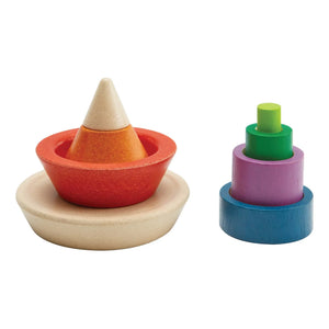 Plan Toys - İstiflenebilir ve iç içe geçebilen piramit