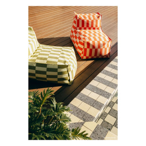 Nobodinoz - Matteo Tiles dış mekân uzun puf | Turuncu