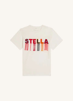 Stella McCartney Kids - Püsküllü Tişört Stella Organik pamuk | Fildişi