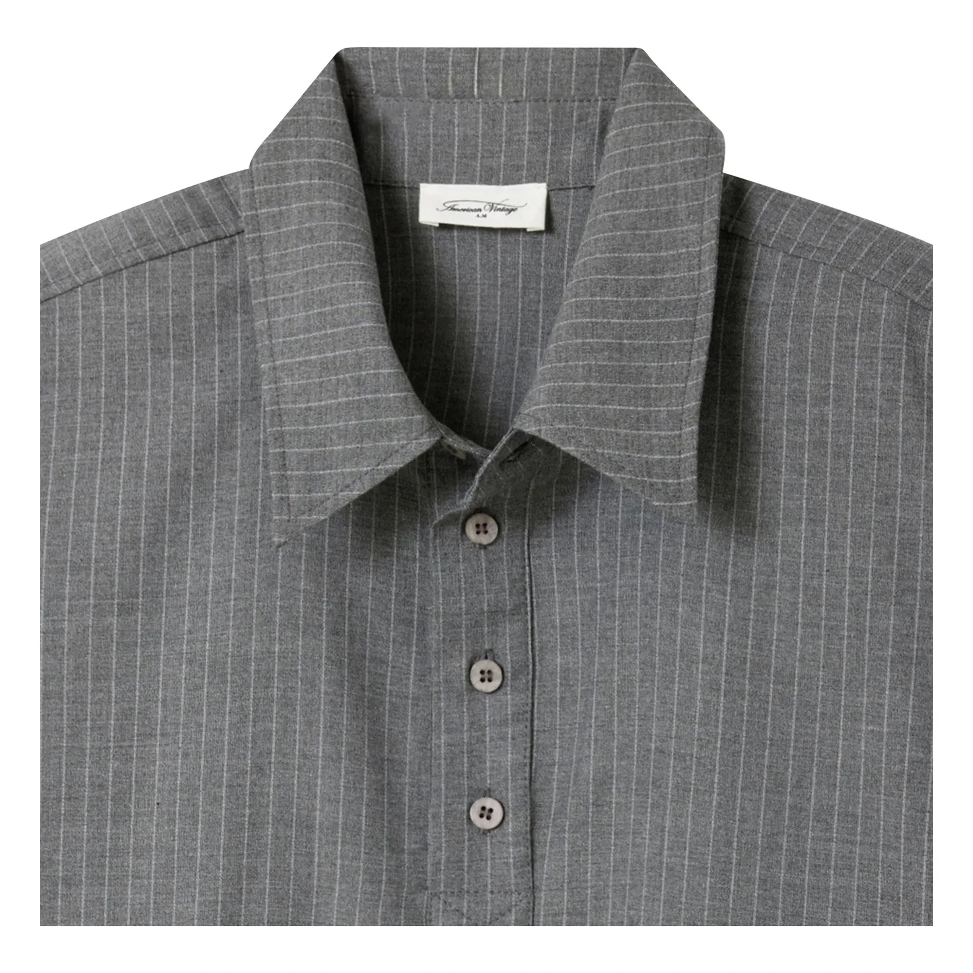 American Vintage - Çizgili atlet | Gri melanj