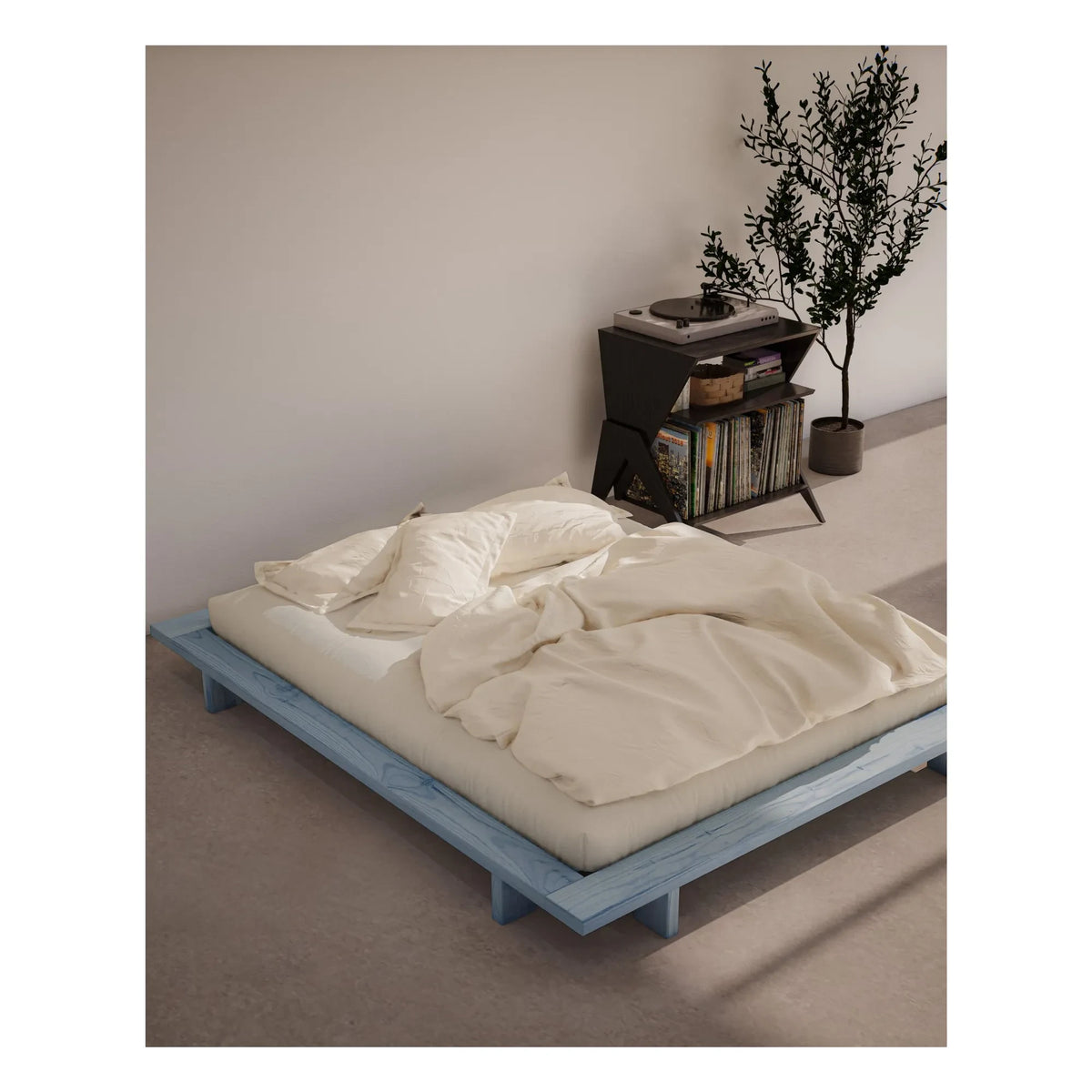 Karup Design - Japon ahşap yatak | Açık mavi