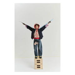 Fudoon - Fudoon X Smallable Özel Koleksiyon - Çift Taraflı Dachshund Kaz Tüyü Kapüşonlu Mont | Bej