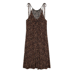 Anine Bing - Flora Leopar Elbise | Kahverengi