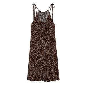 Anine Bing - Flora Leopar Elbise | Kahverengi