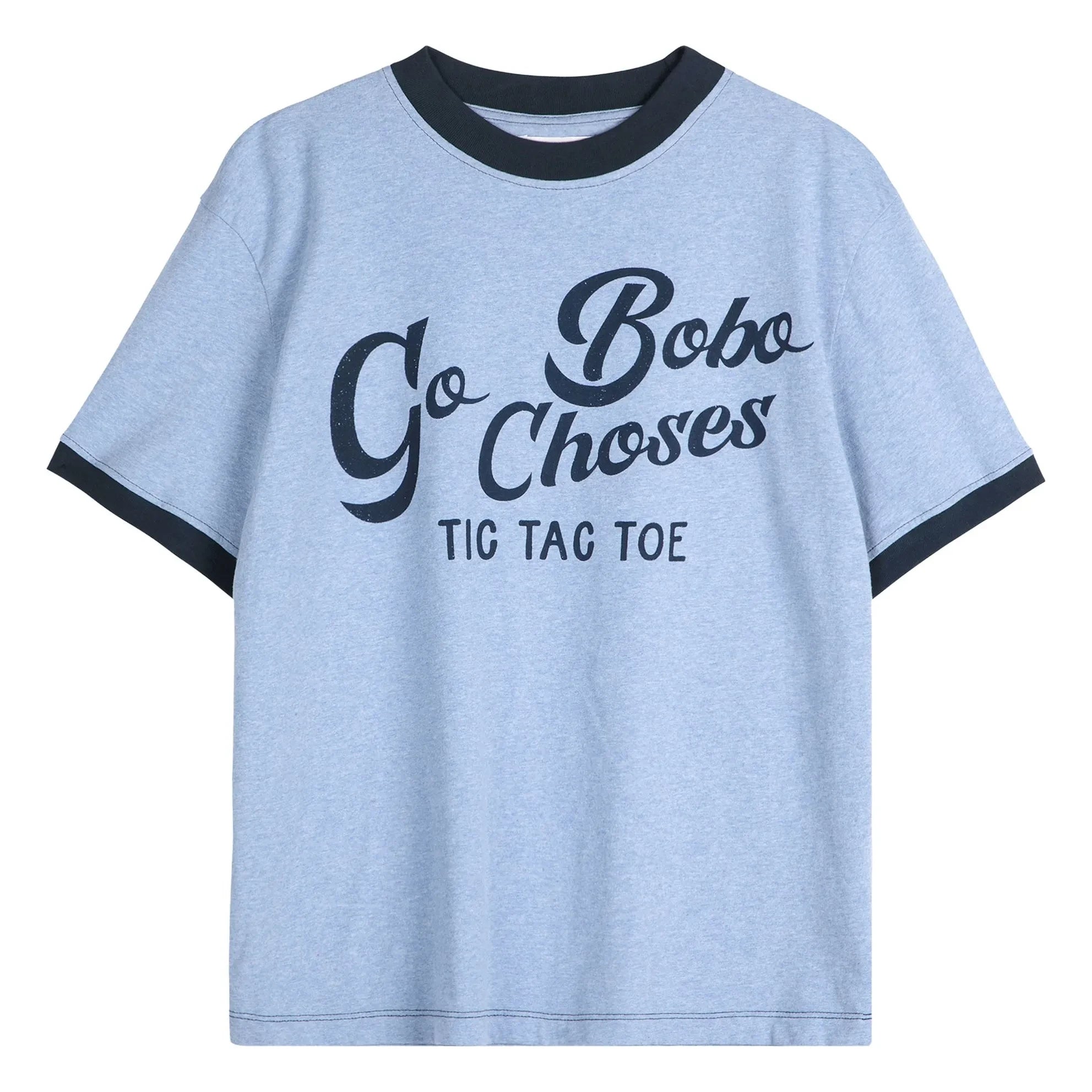 Bobo Choses - Go Bobo Organik Pamuk Tişört - Kadın Koleksiyonu | Açık Mavi