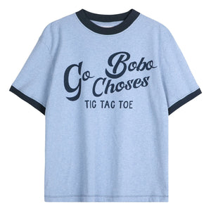 Bobo Choses - Go Bobo Organik Pamuk Tişört - Kadın Koleksiyonu | Açık Mavi