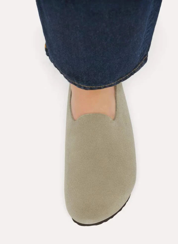BIRKENSTOCK - صندل أمستردام مغطى بالجلد المدبوغ