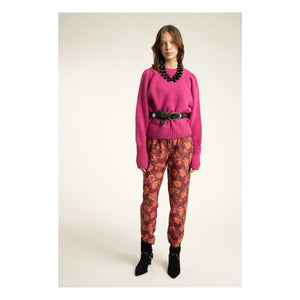 Sisters Department - Çiçek Desenli Pantolon | Bordo