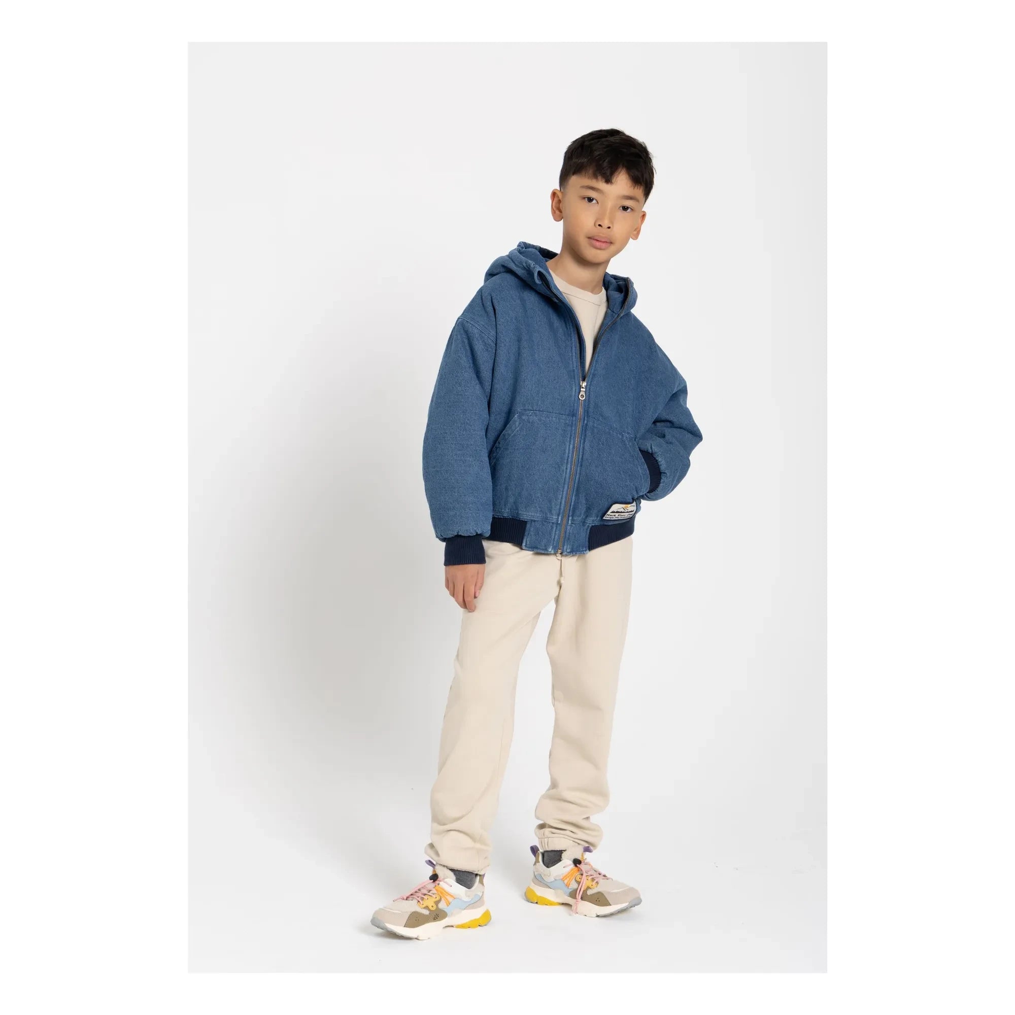 Hundred Pieces - Denim Mat Kapüşonlu Ceket | Denim mavi