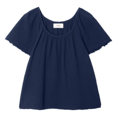 Xirena - Top Macie Cotton Gauze | Gece mavisi
