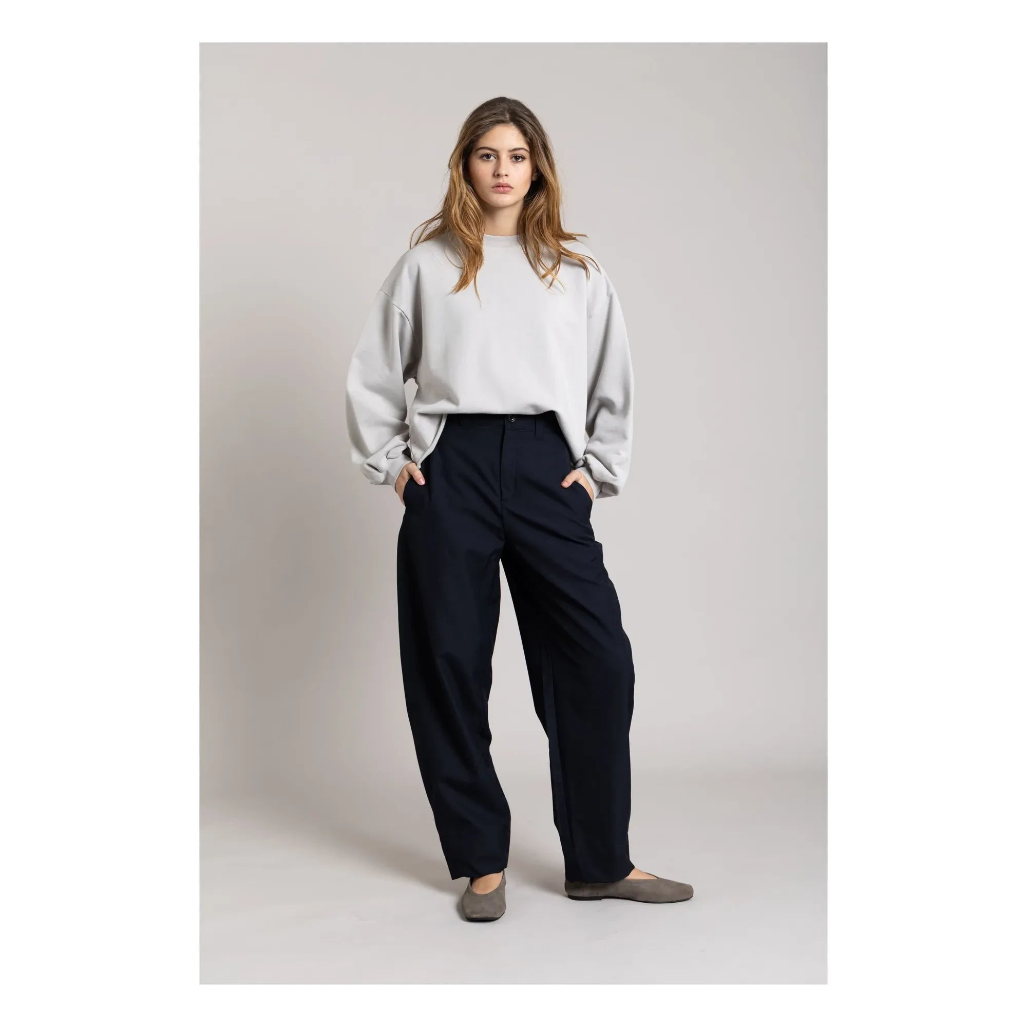 Smallable Woman - Bria organik pamuklu sweatshirt | İnci grisi