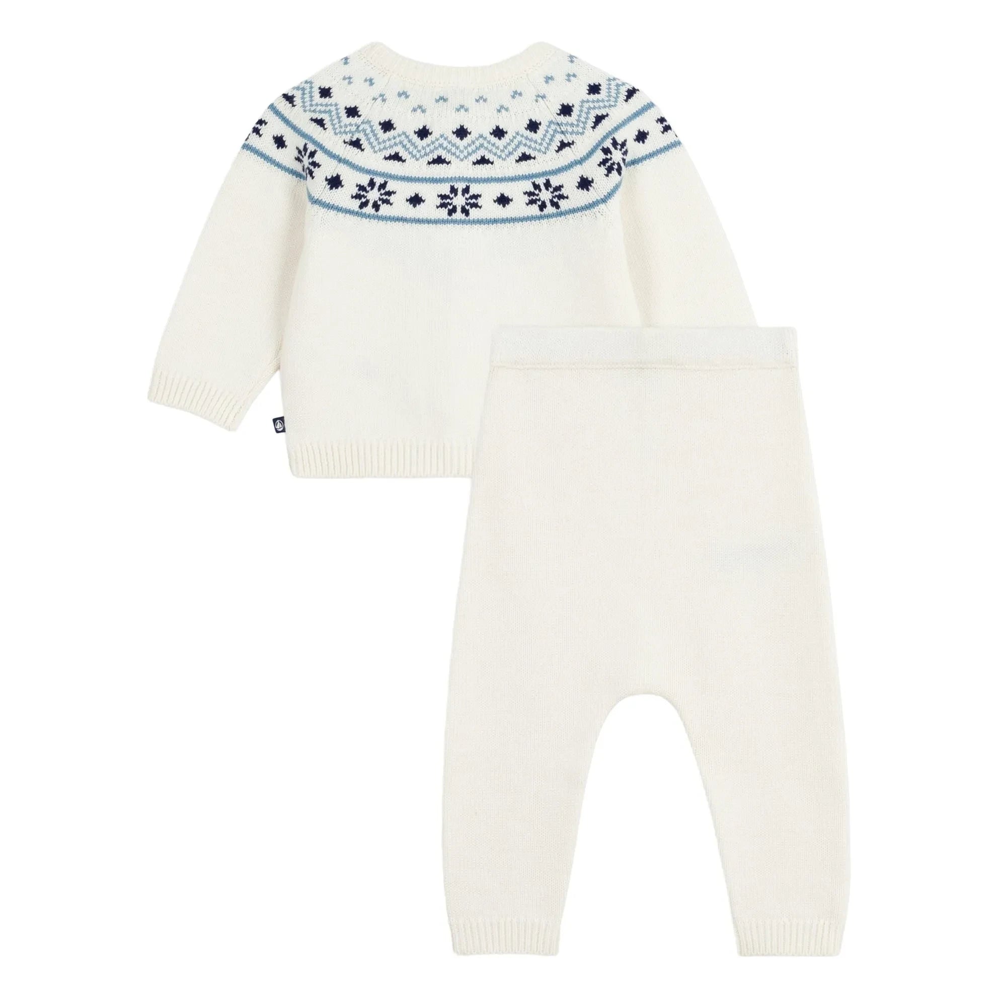 Petit Bateau - Yün Hırka ve Pantolon Takımı | Ekru