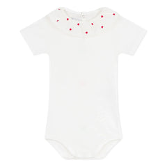 Petit Bateau - Kalpli Organik Pamuklu Body Yaka | Beyaz